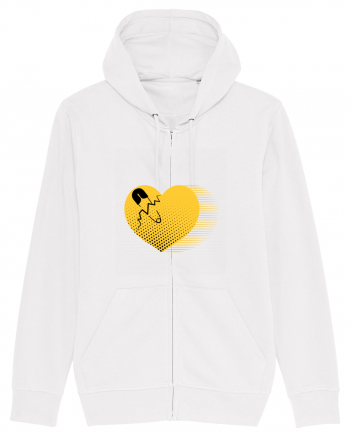 Yellow Heart White