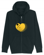 Yellow Heart Hanorac cu fermoar Unisex Connector