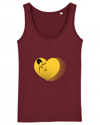 Yellow Heart Burgundy