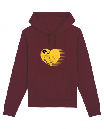 Yellow Heart Burgundy