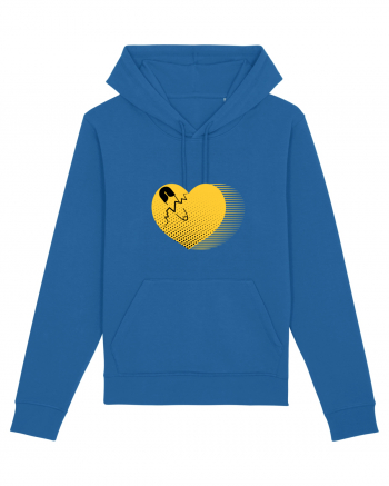 Yellow Heart Royal Blue