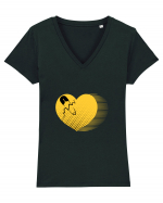 Yellow Heart Tricou mânecă scurtă guler V Damă Evoker