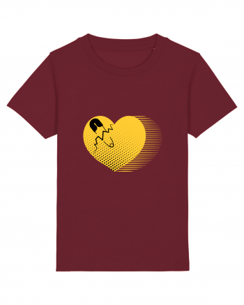 Yellow Heart Burgundy