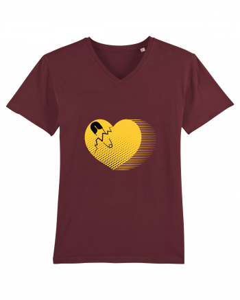 Yellow Heart Burgundy