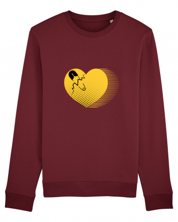 Yellow Heart Burgundy