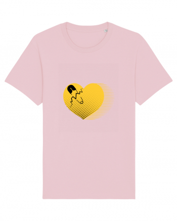 Yellow Heart Cotton Pink