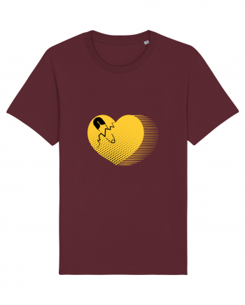 Yellow Heart Burgundy