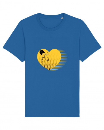 Yellow Heart Royal Blue