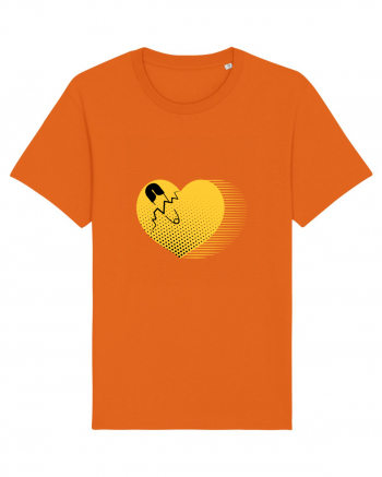 Yellow Heart Bright Orange