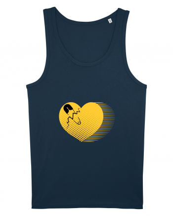 Yellow Heart Navy