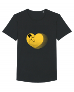 Yellow Heart Tricou mânecă scurtă guler larg Bărbat Skater