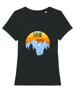 Drumetie in natura Tricou mânecă scurtă guler larg fitted Damă Expresser