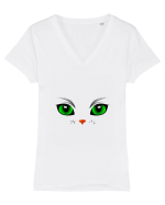 Ochi de pisica Tricou mânecă scurtă guler V Damă Evoker