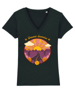 Desert Sunrise Tricou mânecă scurtă guler V Damă Evoker