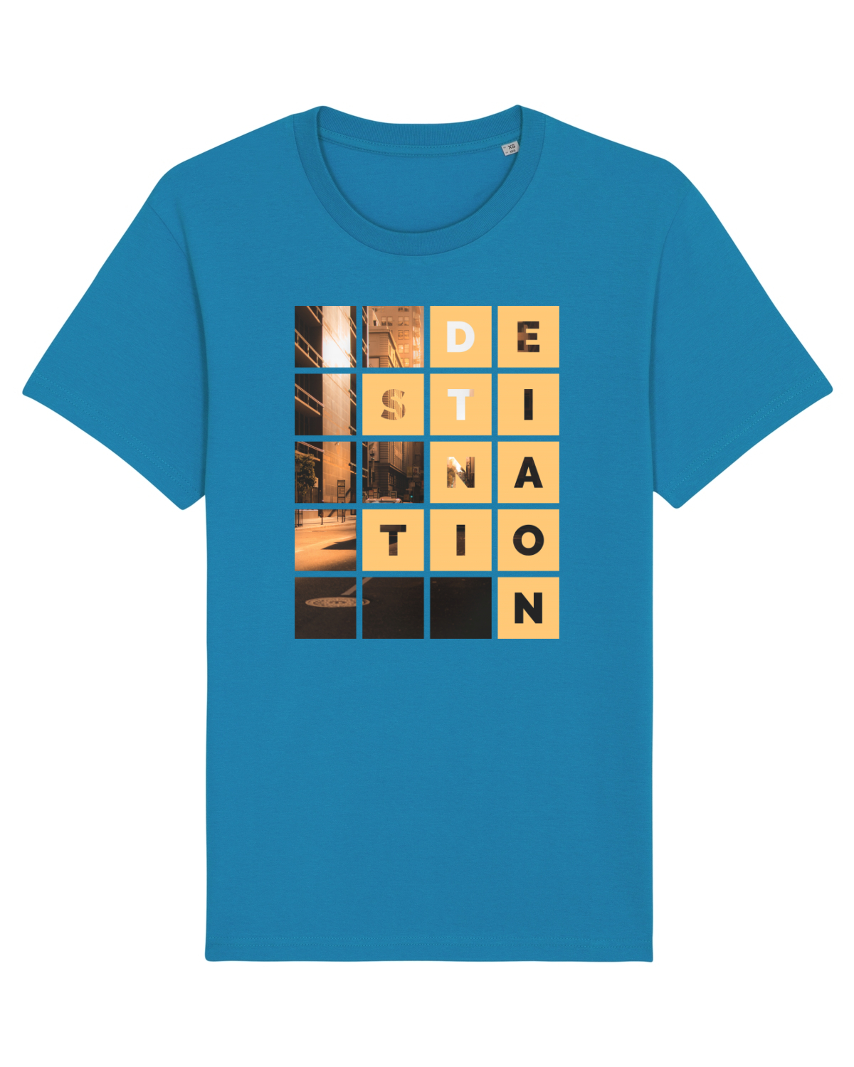 Tricou mânecă scurtă Unisex Rocker Azur
