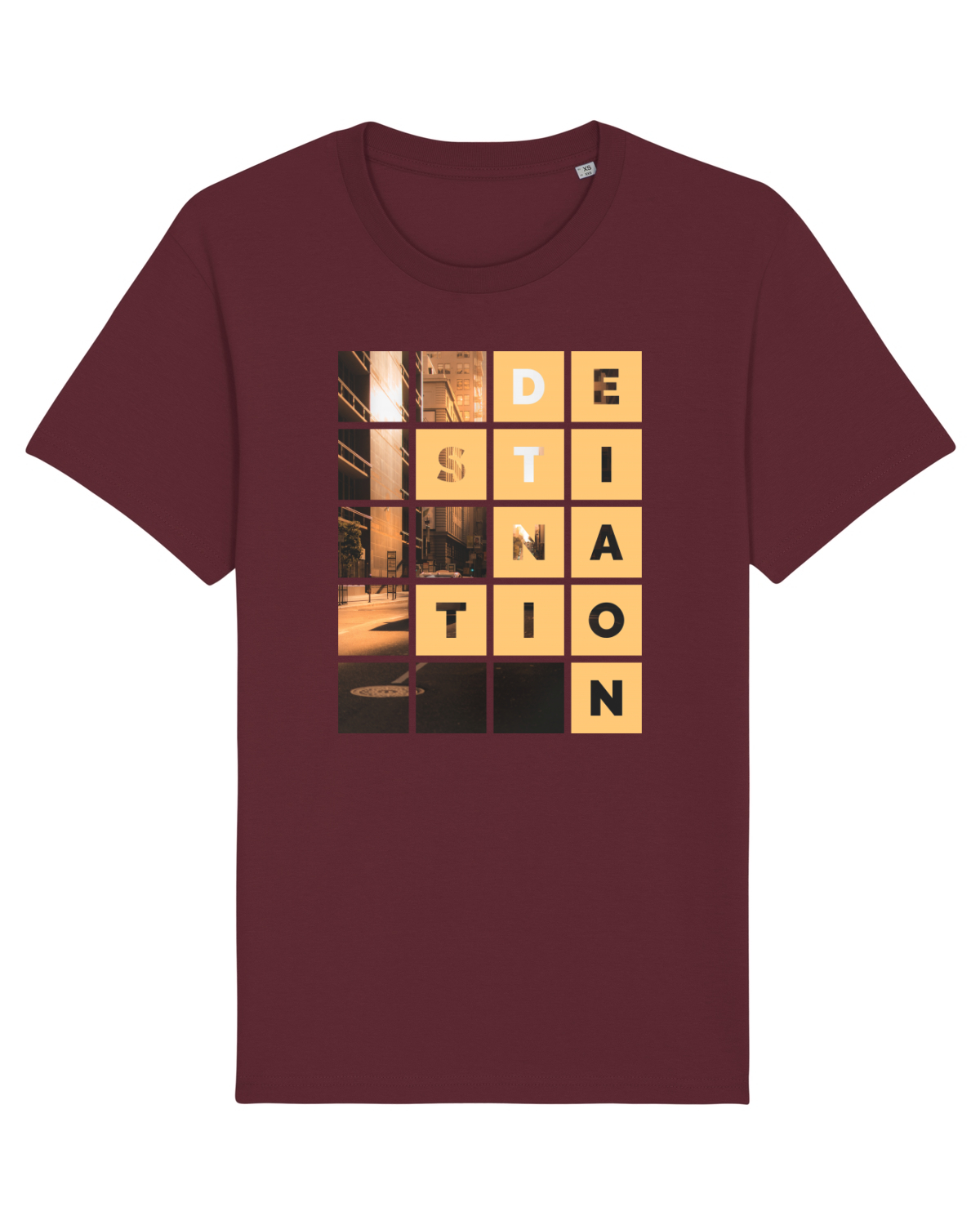 Tricou mânecă scurtă Unisex Rocker Burgundy