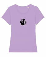 I'd Wife Me! Tricou mânecă scurtă guler larg fitted Damă Expresser