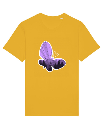 Fluture mov Tricou mânecă scurtă Unisex Rocker