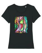 Padure magica Tricou mânecă scurtă guler larg fitted Damă Expresser