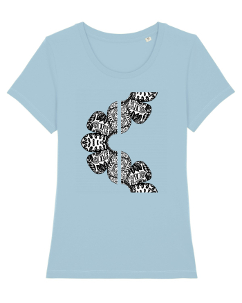 Petale abstracte Sky Blue