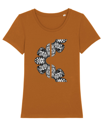Petale abstracte Roasted Orange