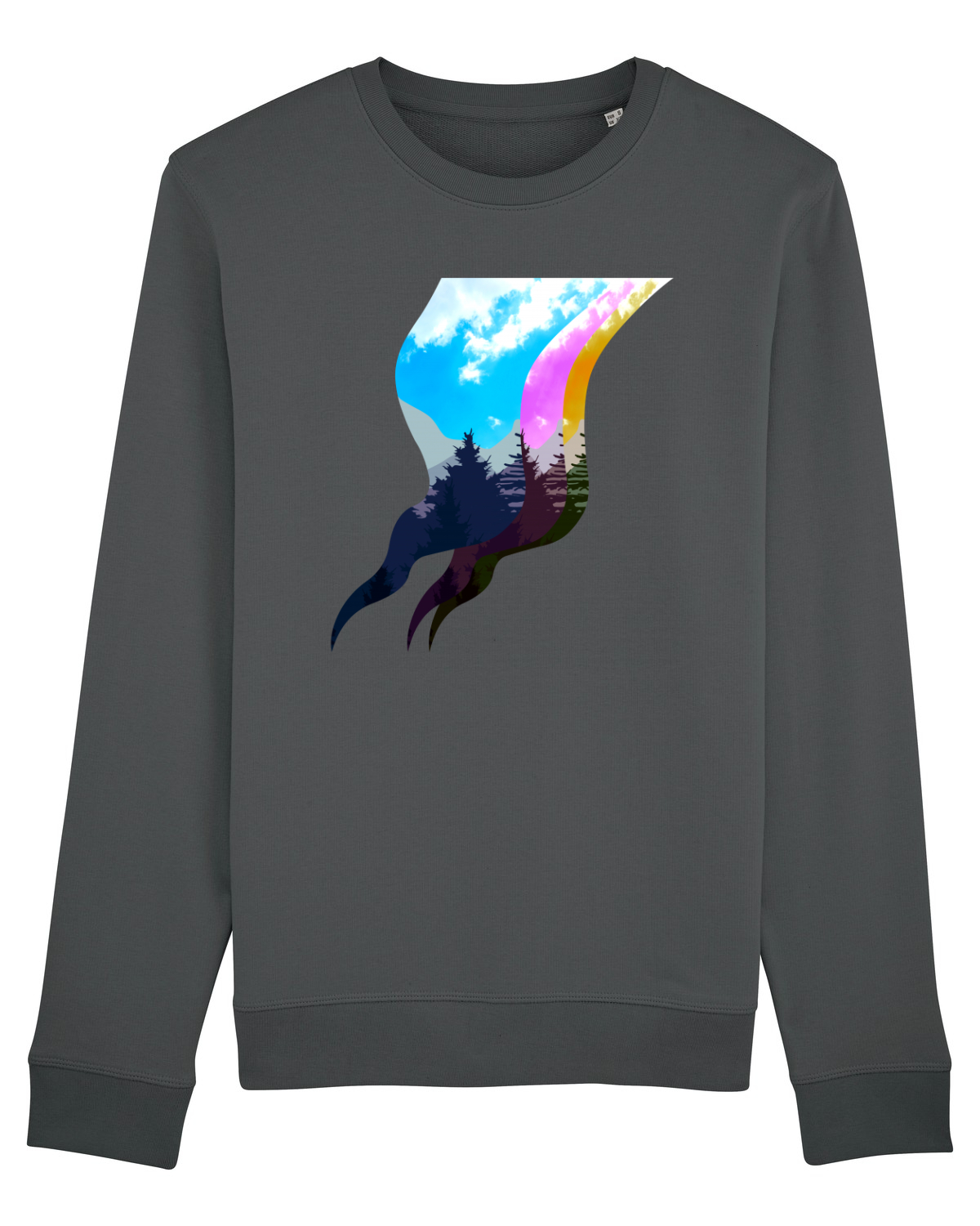 Bluză mânecă lungă Unisex Rise Anthracite