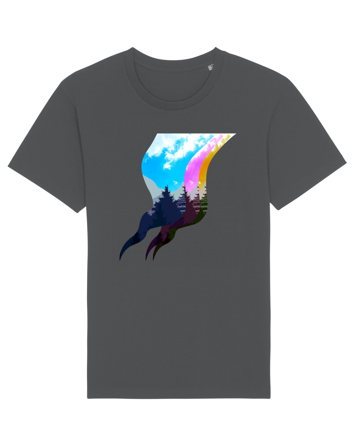 Tricou mânecă scurtă Unisex Rocker Anthracite