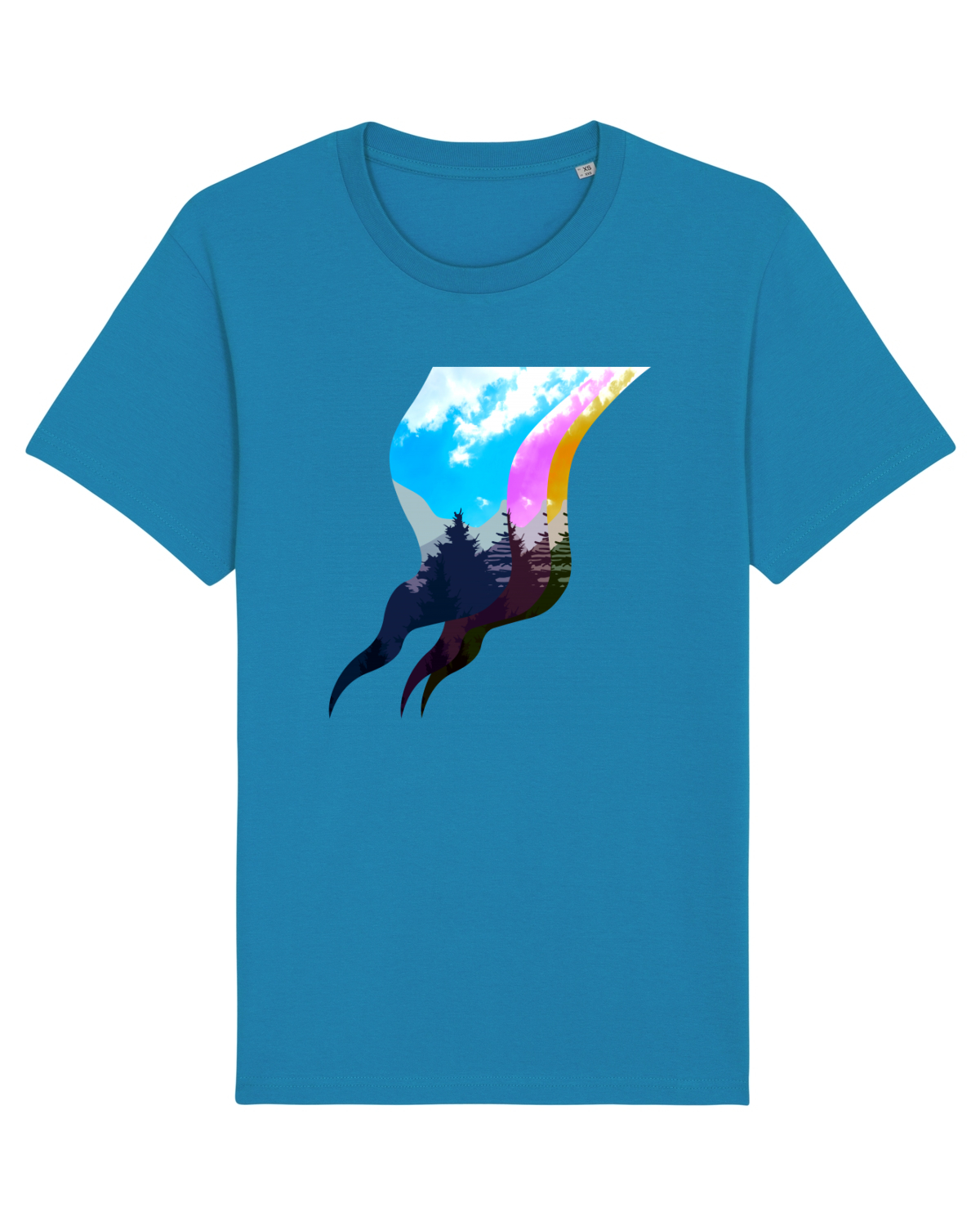 Tricou mânecă scurtă Unisex Rocker Azur