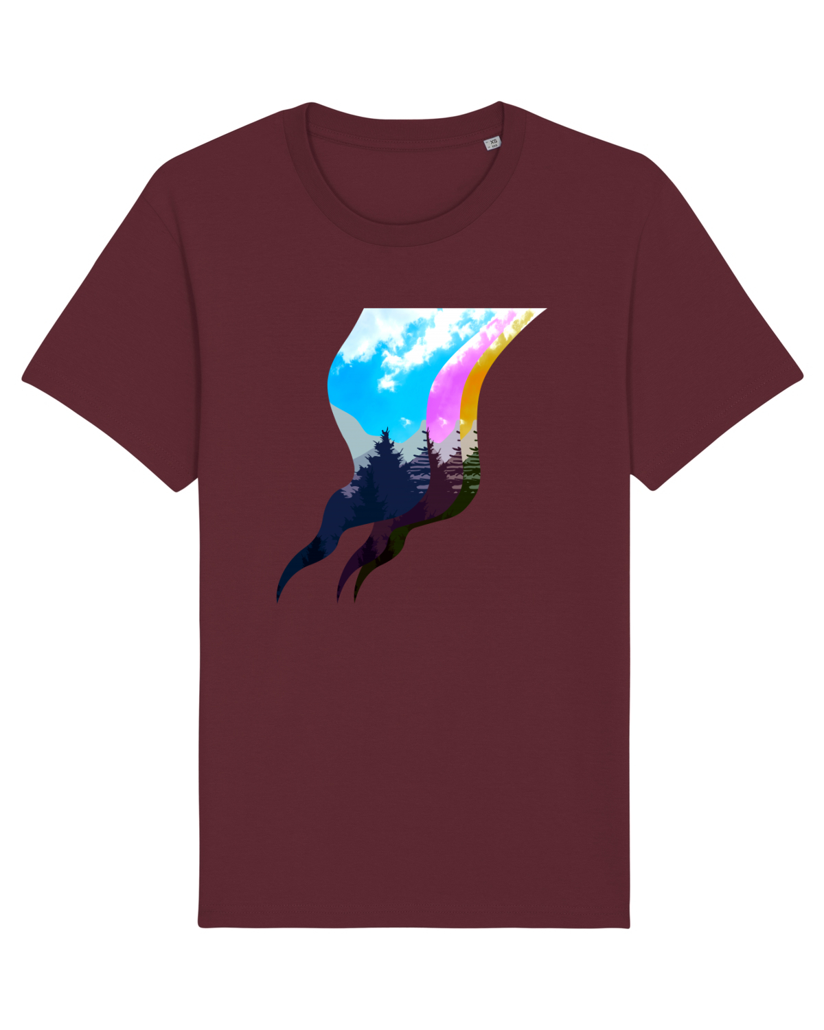 Tricou mânecă scurtă Unisex Rocker Burgundy