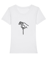 A pune punctul pe 'i' Tricou mânecă scurtă guler larg fitted Damă Expresser