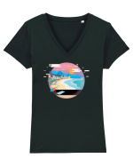 Urban Beach Tricou mânecă scurtă guler V Damă Evoker