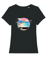 Urban Beach Tricou mânecă scurtă guler larg fitted Damă Expresser