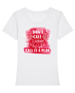 Crede și îndeplinește Tricou mânecă scurtă guler larg fitted Damă Expresser