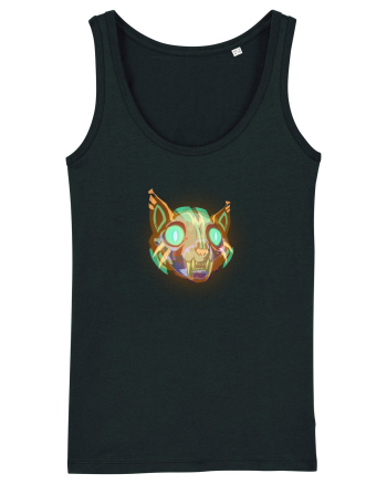Skull Neon Cat Black