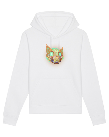 Skull Neon Cat White