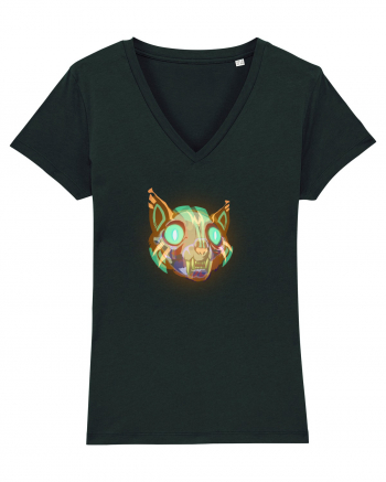 Skull Neon Cat Black