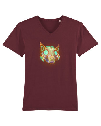 Skull Neon Cat Burgundy