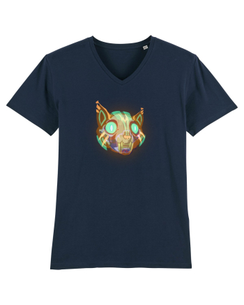 Skull Neon Cat French Navy