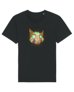 Skull Neon Cat Tricou mânecă scurtă Unisex Rocker