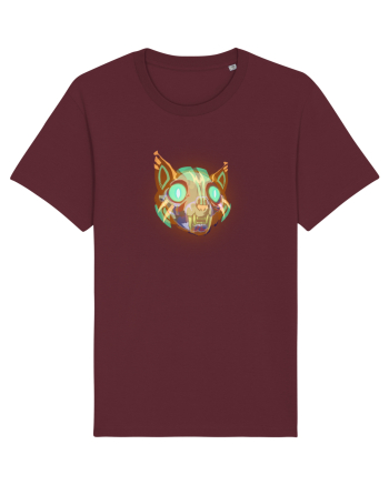 Skull Neon Cat Burgundy