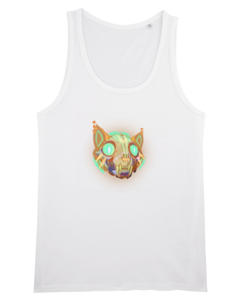 Skull Neon Cat White