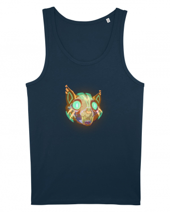 Skull Neon Cat Navy