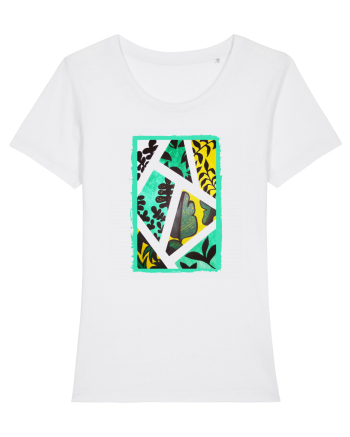 Tablou Abstract cu frunze White