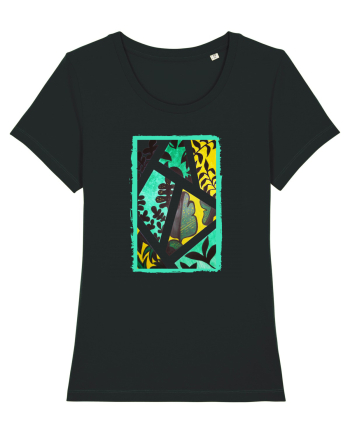 Tablou Abstract cu frunze Black