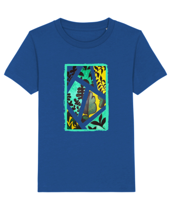 Tablou Abstract cu frunze Majorelle Blue