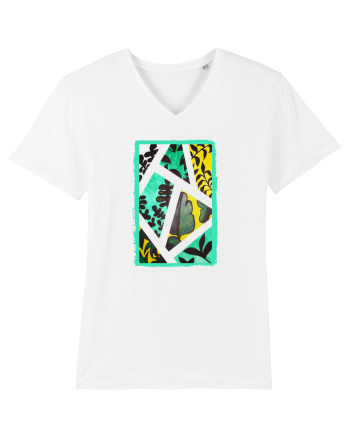 Tablou Abstract cu frunze White
