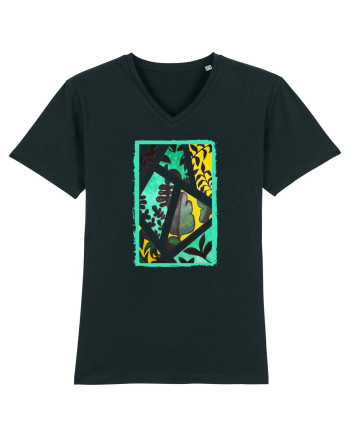 Tablou Abstract cu frunze Black
