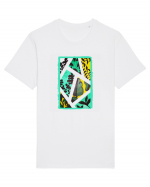 Tablou Abstract cu frunze Tricou mânecă scurtă Unisex Rocker