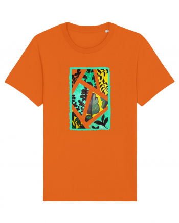 Tablou Abstract cu frunze Bright Orange