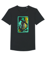 Tablou Abstract cu frunze Tricou mânecă scurtă guler larg Bărbat Skater